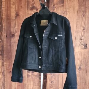 Calvin Klein Women's Black Denim Jacket NWT
